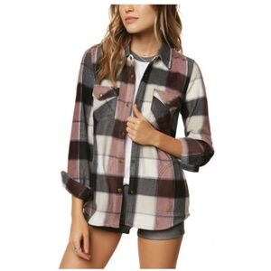 O'Neill Plaid Button Down Shirt - Black, White, Brown